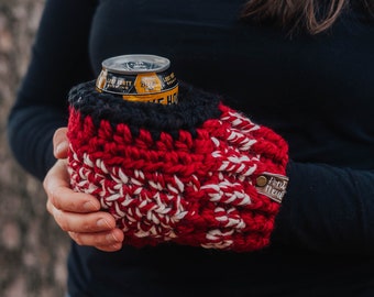 Knit Beer Mitt, Crochet Beer Mitt, Beer Mitt, Drink Mitten, 21st Birthday Gift, Birthday Gift for Dad, Men's Birthday Gift