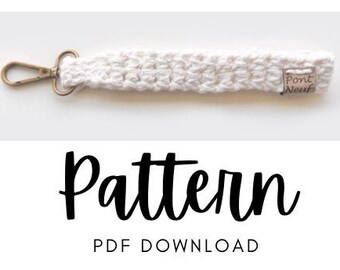 Keychain Wristlet, Crochet Keychain Pattern, Crochet Wristlet, Crochet Wristlet Keychain, Keychain Crochet Pattern, Boho Crochet Pattern