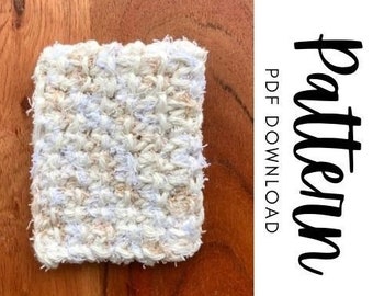 Pot Scrubber Pattern, Crochet Dish Scrubbie Pattern, Rectangle Crochet Dish Scrubby Pattern, Crochet Washcloth Pattern, Nylon, Cotton