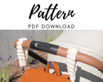 Crochet Stroller Strap Pattern, Crochet Baby Pattern, Boho Baby Pattern, Stroller Hook Pattern, Stroller Hooks, Crochet Baby Gift