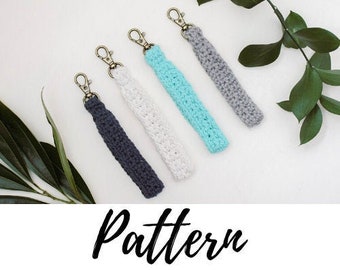 Crochet Wristlet Keychain, Crochet Keychain Pattern, Crochet Wristlet, Crochet Keychain, Keychain Crochet Pattern, Crochet Wrist Strap