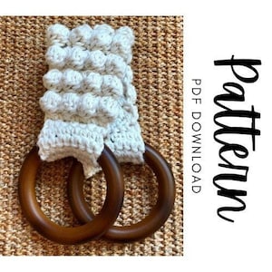 Towel Ring Crochet Pattern, Crochet Towel Ring Pattern, Crochet Towel Hanger, Crochet Towel Topper Pattern,Bobble Stitch Towel Hanger