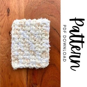 Pot Scrubber Pattern, Crochet Dish Scrubbie Pattern, Rectangle Crochet Dish Scrubby Pattern, Crochet Washcloth Pattern, Nylon, Cotton