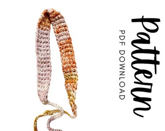 Crochet Headband Pattern, Summer Headband Pattern, Crochet Cotton Yarn Headband, Pont Neuf Studio, Crochet Festival Headband, Hair Band