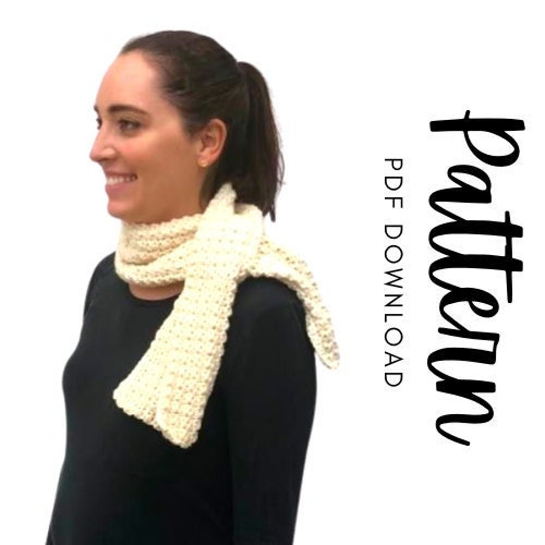 Keyhole Scarf Pattern Crochet Keyhole Scarf Pattern Keyhole Etsy