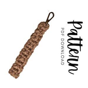 Crochet Wristlet Keychain, Crochet Keychain Pattern, Chunky Crochet Wristlet, Crochet Keychain, Keychain Crochet Pattern, Macrame Crochet