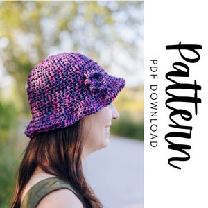 Ruffle Brim Bucket Hat Crochet Pattern, Crochet Bucket Hat Pattern, Summer Bucket Hat Pattern, Cotton Hat, Basic Bucket Hat Crochet Pattern,