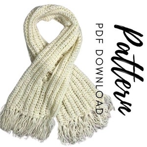 Double Keyhole Scarf Crochet Pattern, Keyhole Scarf Pattern, Extra Warm Crochet Scarf Pattern, Winter Scarf, Downloadable PDF Pattern