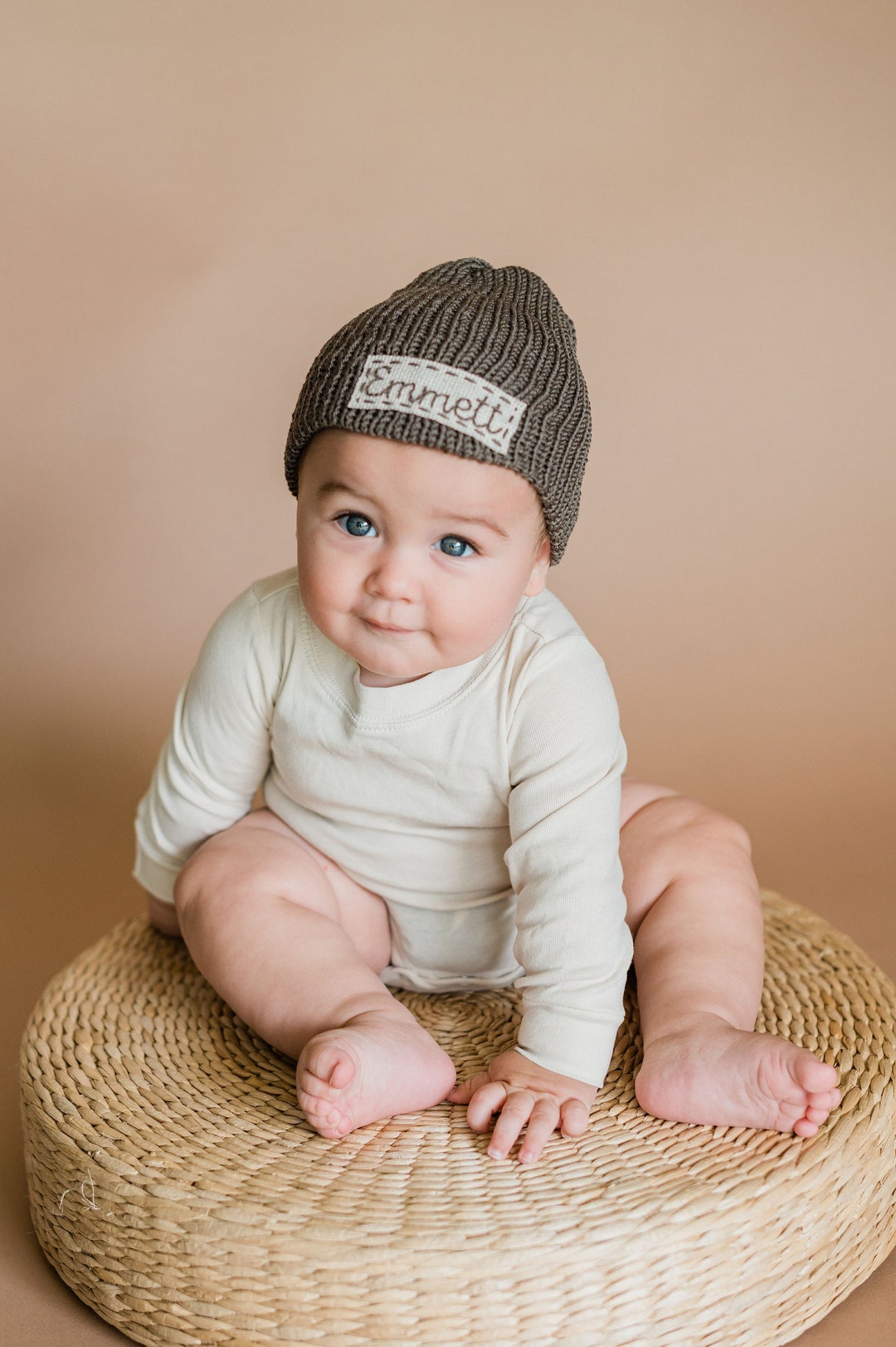 Merino Knit Baby Hat Knit Baby Beanie Personalized Baby Etsy