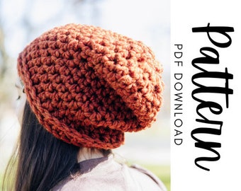 Crochet Slouch Hat Pattern, Slouch Hat Pattern, Slouchy Beanie Pattern, Market Crochet, Crochet Beanie Pattern, BestSelling Crochet Pattern