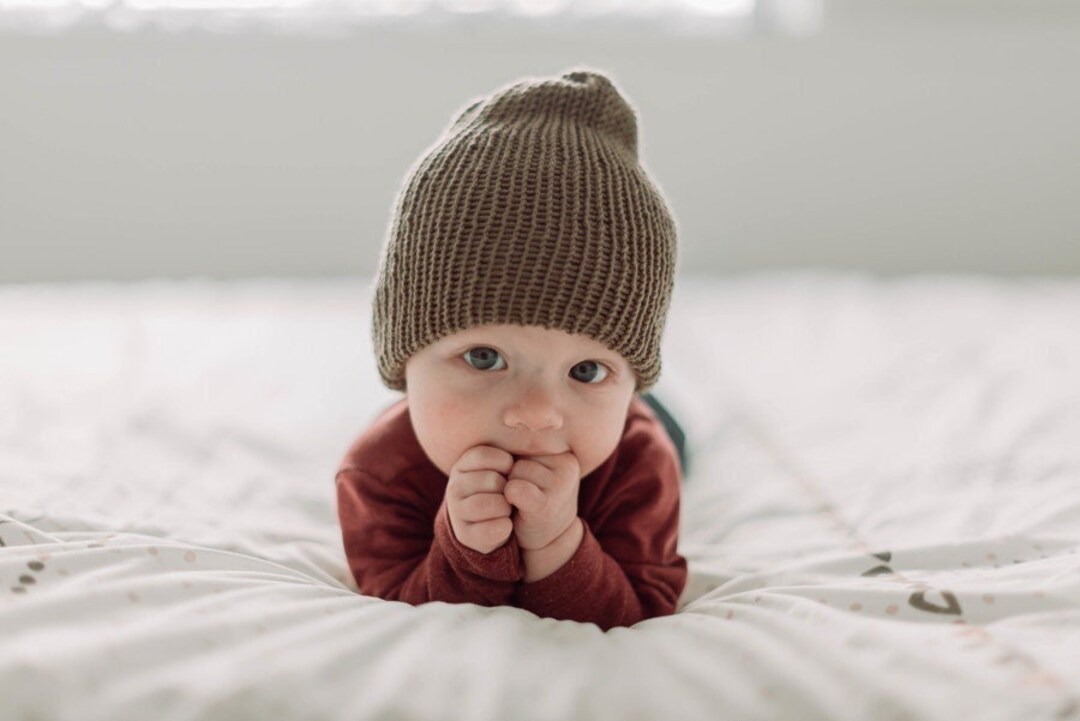 Merino Baby Hat, Baby Beanie, Knit Baby Hat, Merino Wool Hat, Baby Boy