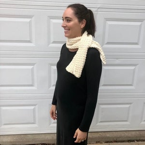 Keyhole Scarf Pattern, Crochet Keyhole Scarf Pattern, Keyhole Scarf Pattern Crochet, Pull Through Scarf, Slip Through Scarf Pattern image 3