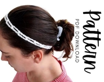Festival Headband Pattern, Crochet Headband Pattern, Crochet Hair Band Tutorial, Boho Headband Pattern, Beginner Headband Pattern