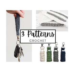 Llaveros De Ganchillo, Llavero De Pulsera De Ganchillo, Paquete De Patrones De Ganchillo, Patrón De Llavero De Ganchillo, Patrones De Ganchillo Para Principiantes, Alfombra De Taza De Ganchillo