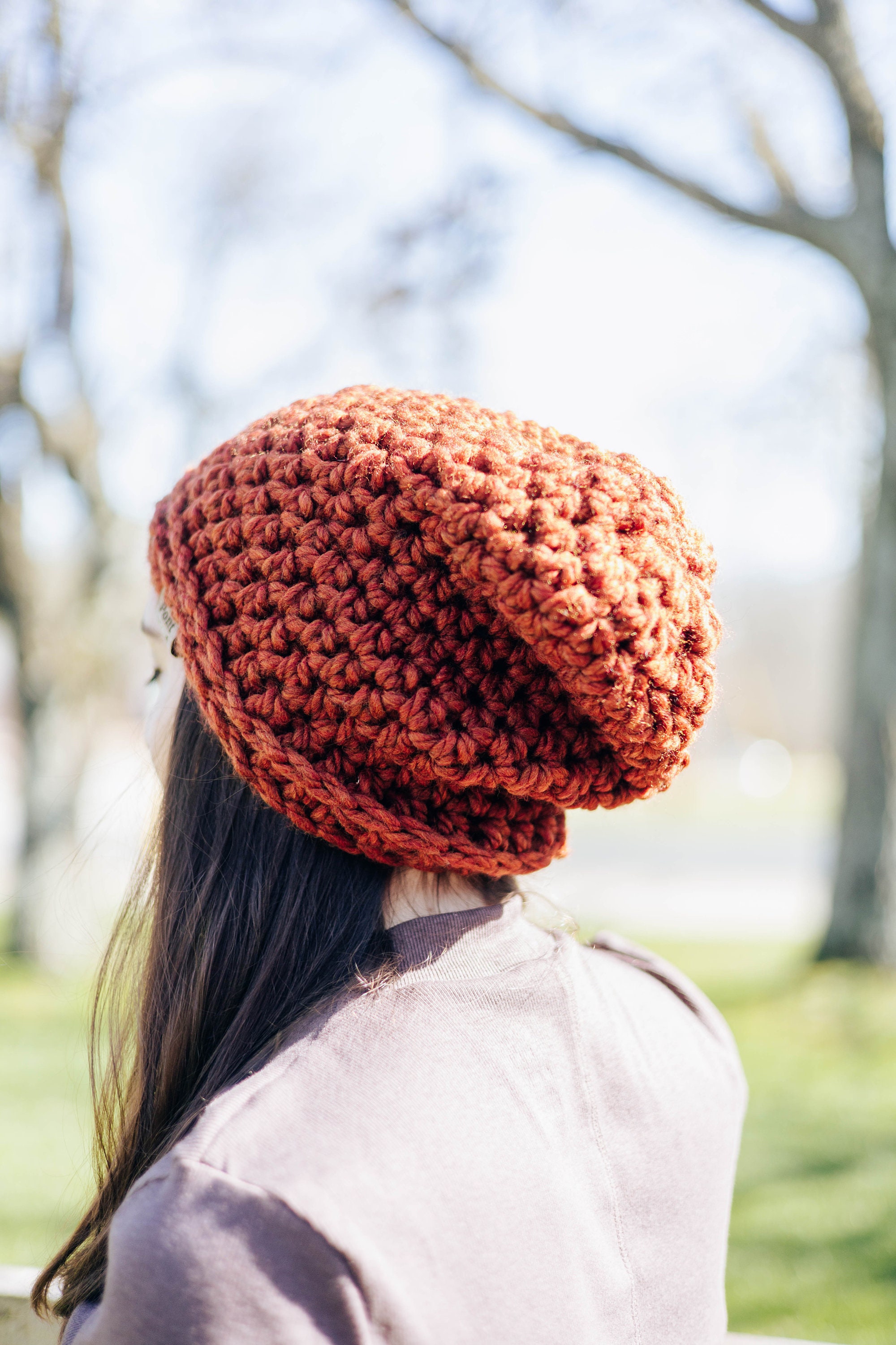 Crochet Slouch Hat Pattern, Slouch Hat Pattern, Slouchy Beanie Pattern ...
