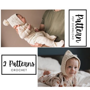 Crochet Bonnet Pattern, Crochet Pixie Bonnet Pattern, Pixie Bonnet Crochet Pattern, Crochet Baby Bonnet Pattern, Baby Bonnet Crochet Pattern