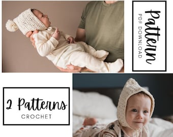 Crochet Bonnet Pattern, Crochet Pixie Bonnet Pattern, Pixie Bonnet Crochet Pattern, Crochet Baby Bonnet Pattern, Baby Bonnet Crochet Pattern