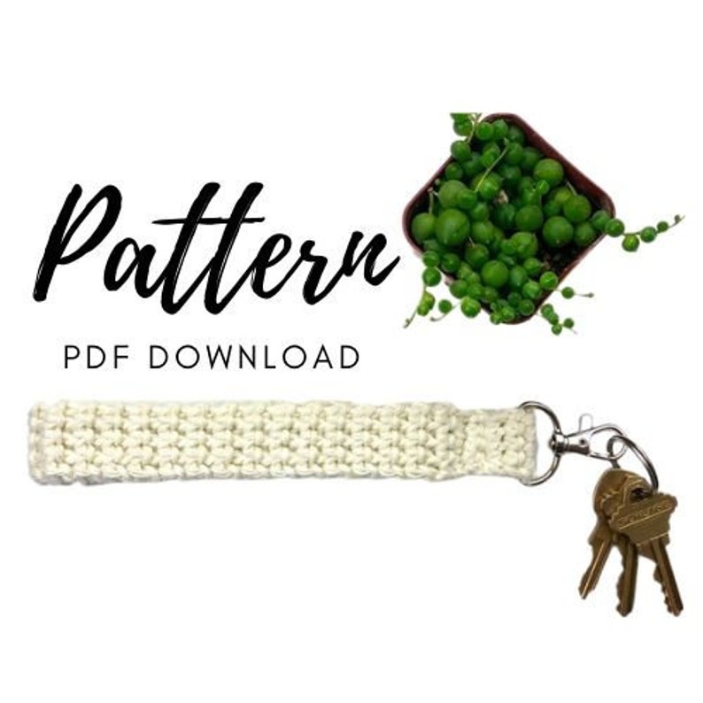 Crochet Wrist Strap Keychain Pattern Etsy