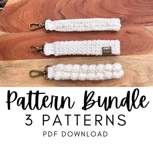 Crochet Wristlet Keychain, Crochet Keychain Pattern, Crochet Wristlet, Crochet Keychain, Keychain Crochet Pattern, Crochet Pattern Bundle