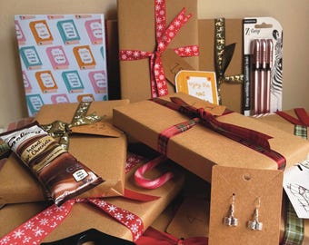 Bookish Advent Calendar | Blind Date With A Book | Mystery BookTok Surprise Book | Notebook Earrings Pin Stickers Bookmark Hot Chocolate Tea