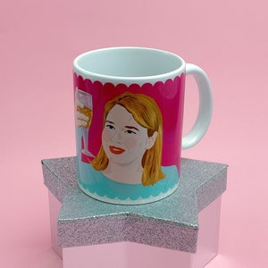 Bridget-mok. Zwijg alsjeblieft, ik heb het erg druk en belangrijk, cadeau voor haar, leuke mok met filmcitaat, roze bff-cadeau, galentines, feministe