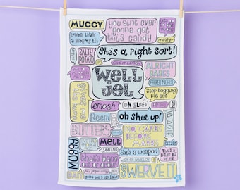 Ściereczka kuchenna Essex Sayings – zabawny brytyjski slang, wystrój kuchni