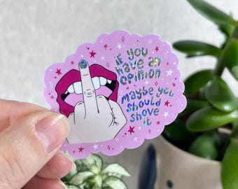 Pegatina de vinilo brillante, regalo de rabia feminista, calcomanía de vinilo brillante