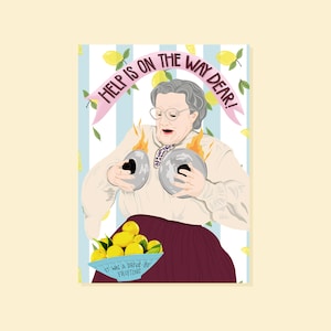 Mrs Doubt Fire Funny Birthday Card. Gli amanti del cinema e dei film adoreranno i nostri divertenti biglietti di auguri o di pronta guarigione di Robin Williams