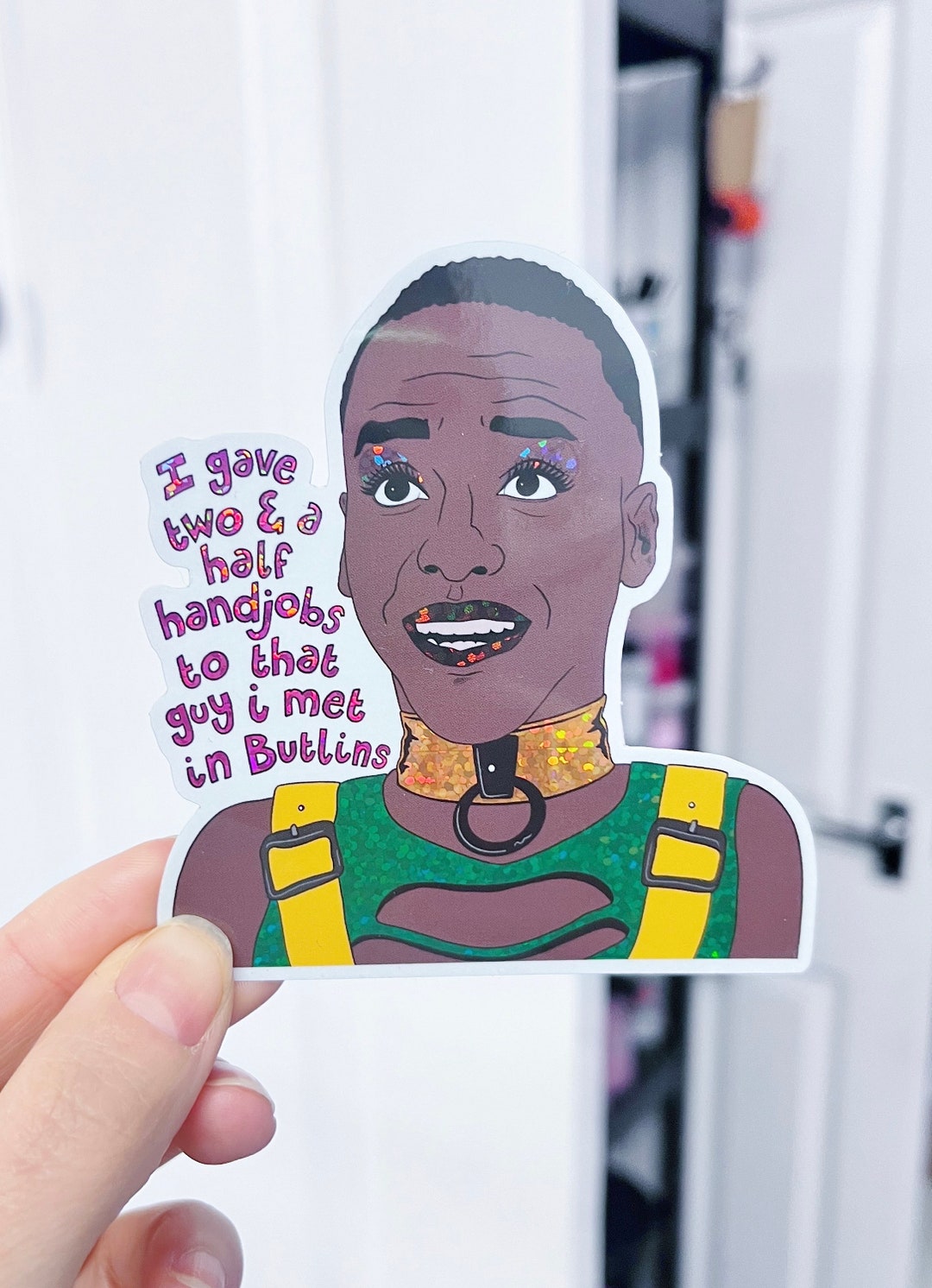 Glittery Eric Sticker. Fabulous Gay Icon. Butlins Handjob. Sex Ed - Etsy