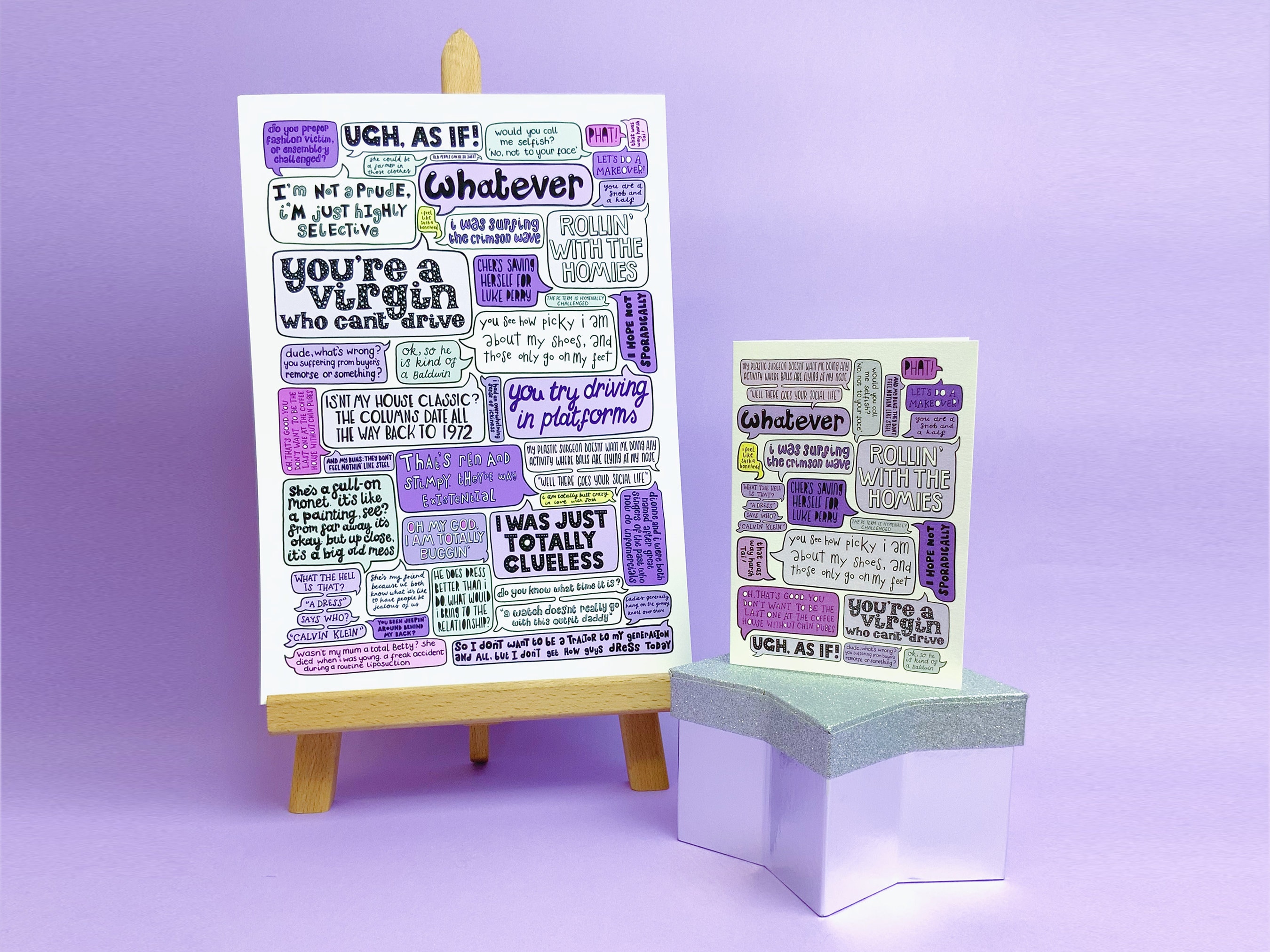 Clueless Filmzitate Plakat, Whatever, As If, Galentines, BFF Wandkunst -  Etsy Schweiz, image size:2700x2025