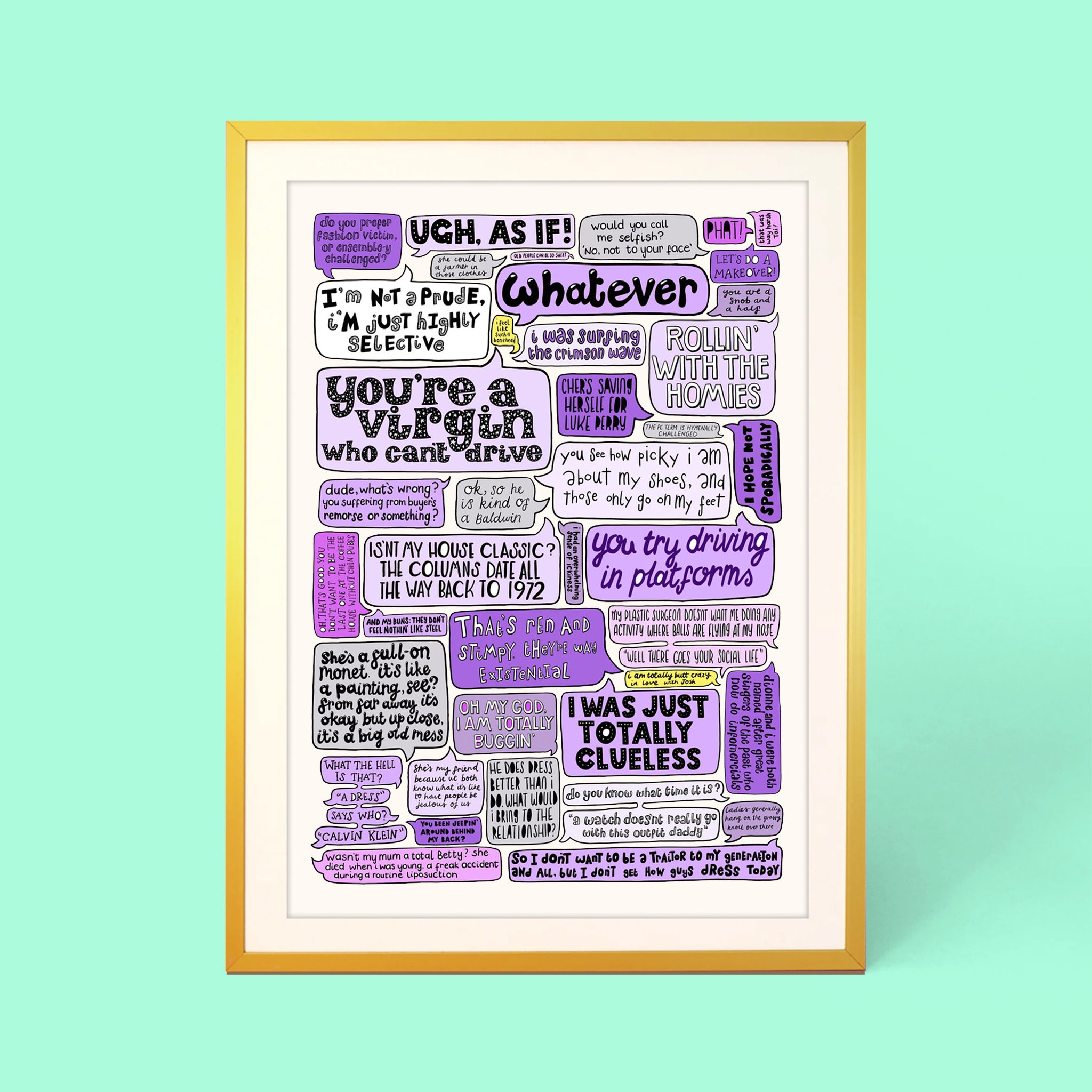 Clueless Filmzitate Plakat, Whatever, As If, Galentines, BFF Wandkunst -  Etsy Schweiz, image size:2048x2048