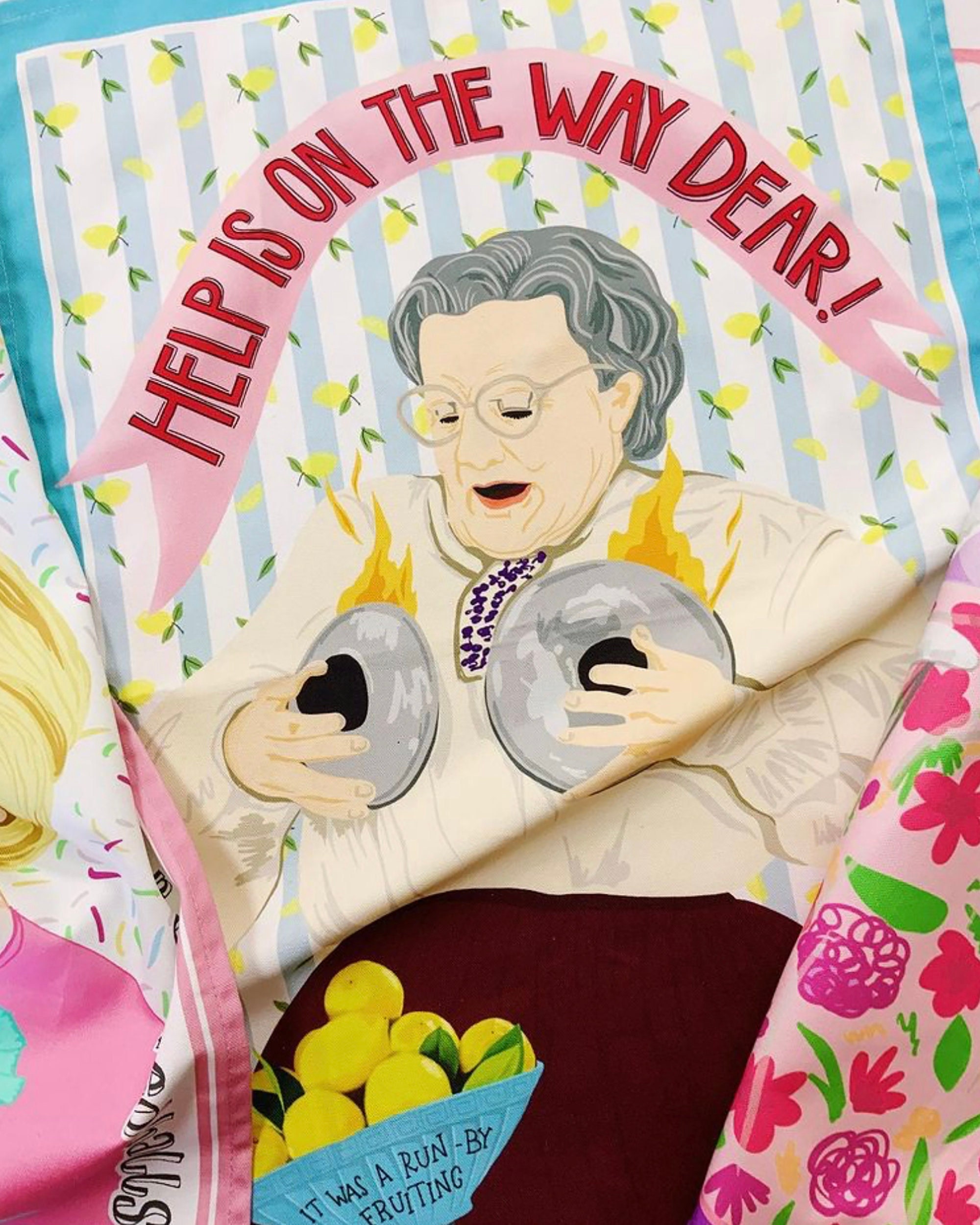 Mrs Doubtfire Help is on the Way Dear Teatowel - Etsy UK