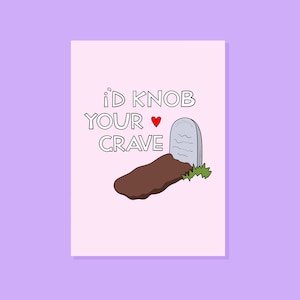 Ti farei un pugno sulla tomba, Divertente, carta maleducata per la tua ossessione amorosa! Carta bruciata dal sale, San Valentino, Compleanno, Anniversario, per la persona che ami