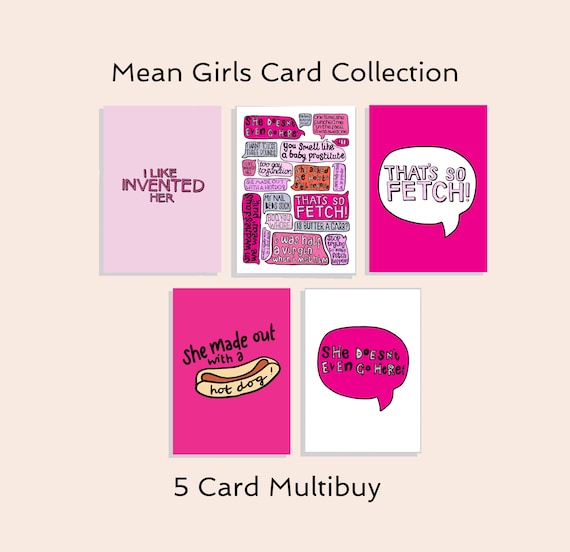 Mean Girls Sayings 5 x A6 Greetings Cards Multibuy Movie | Etsy