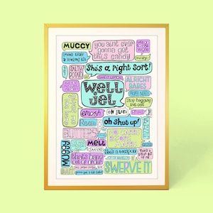Essex sayings A3 poster, TOWIE,  Gemma Collins quotes