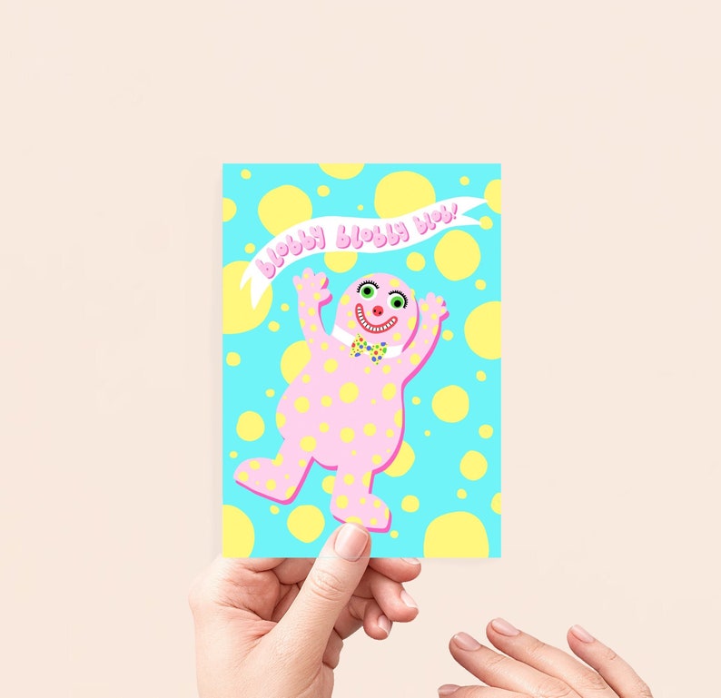 Mr Blobby Greetings Card image 2