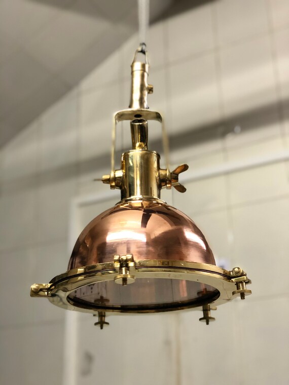 Marine Vintage Polish Copper Brass Metal Cargo Smooth Nautical
