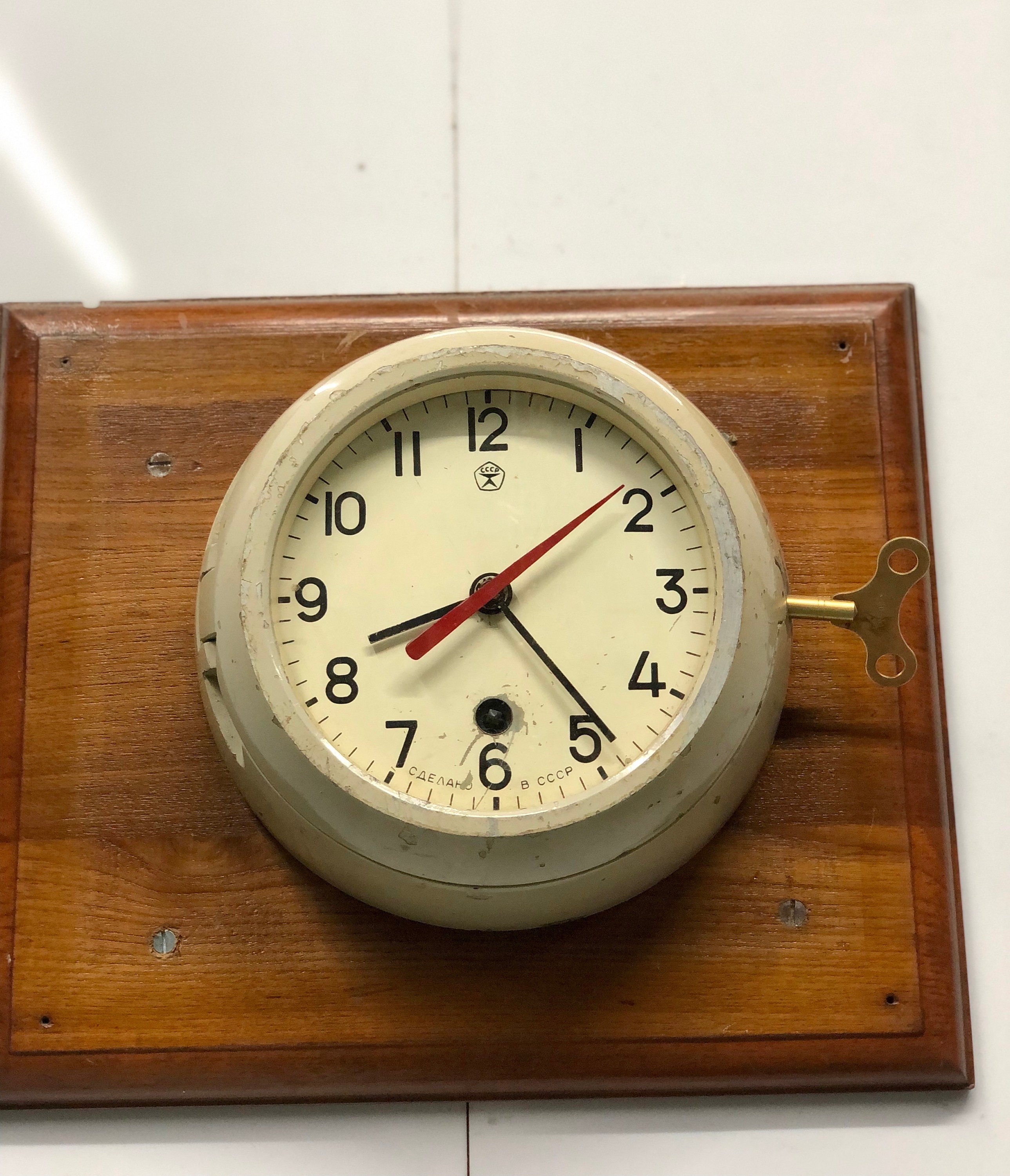 Nautical Marine Original Ship Vintage CCCP Russian Submarine Wall Clock Key Winding Etsy New Zealand