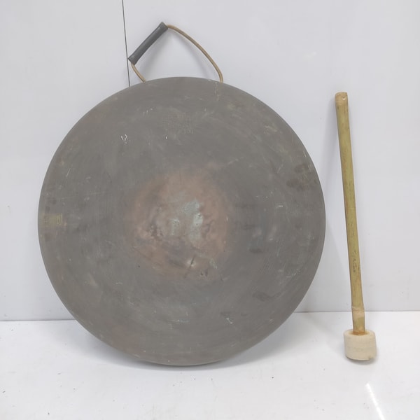 Original Vintage Larger Louder Bell Old Reclaimed Metal Round Nautical Ship Marine Gong Bell with beater drumstick