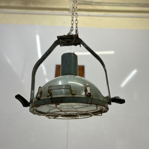 Made In Russia Original refurbished Vintage AMO FLOODLIGHT Marine Cargo Ship Ceiling Pendant Light - Big