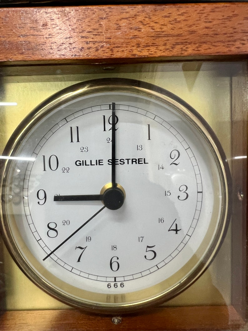 Sestrel Clock Antique Shopping Original Vintage Maritime Gillie Sestrel Ship Metal ...