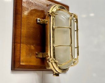 Nautical Antique New Solid Brass Wall/Ceiling Marine Home/ Office Interior Light With white Glass, Etsy Offer - Lot of 10