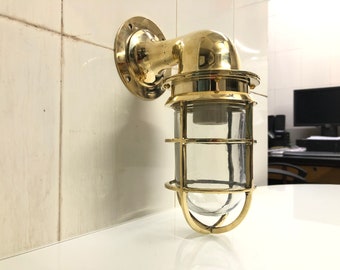 Nautical Ship Marine New Solid Brass Wall Swan Passageway Sconce Light