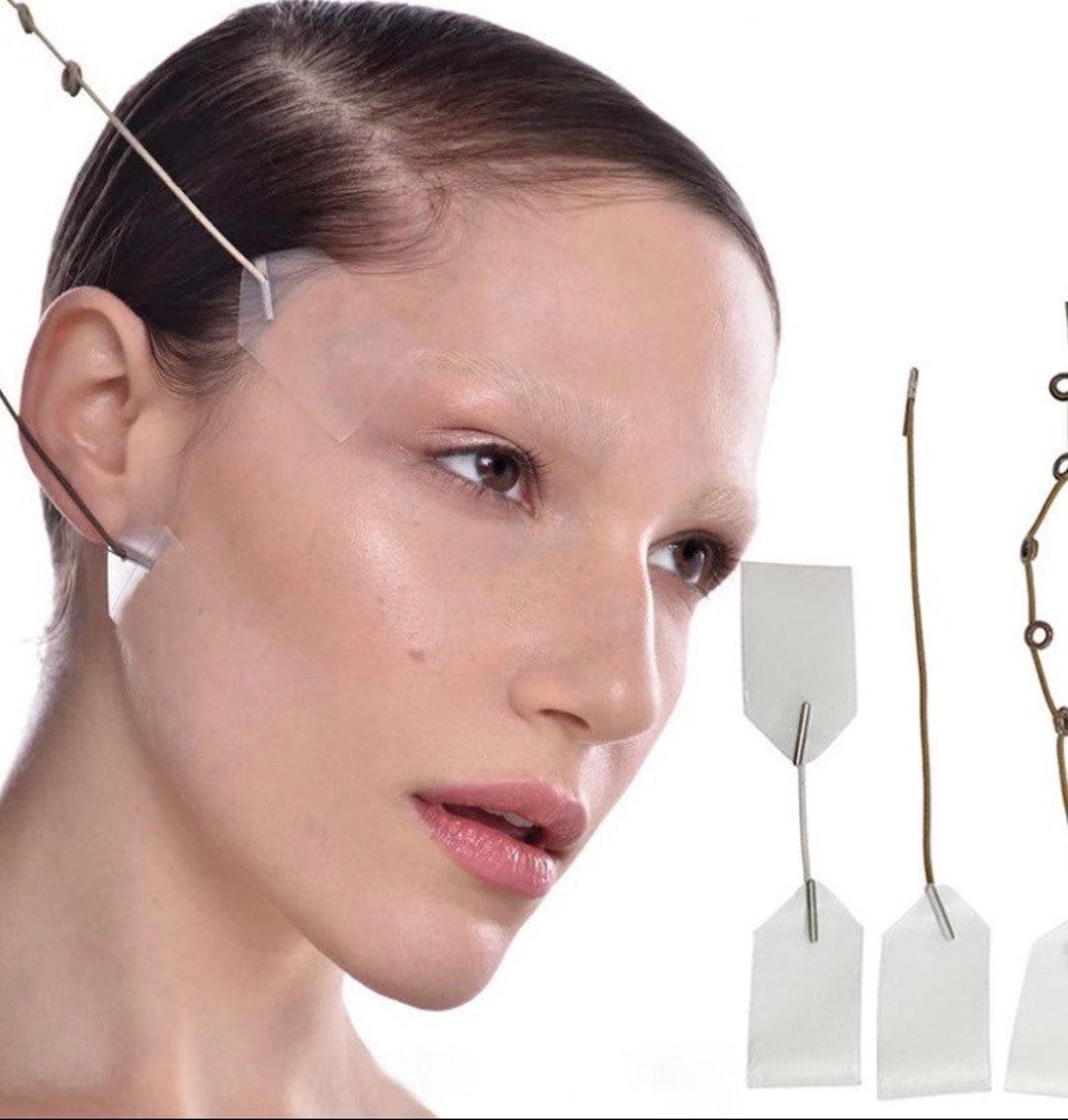 40 Pieces Face & Jawline Thin Invisible Patch Tape Stickers Etsy