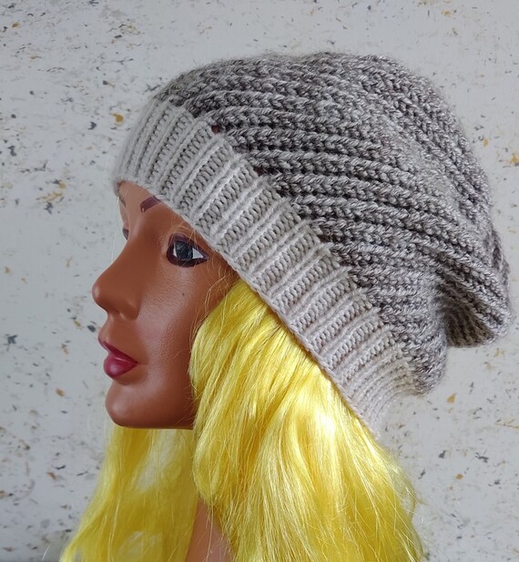 Slouchy Beanie Winter Hat, Accessories for Women Handmade Knitted