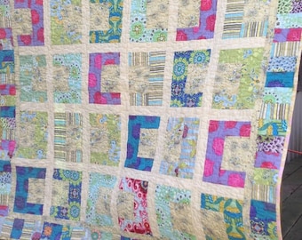 Do-se-Do quilt pattern pdf download Jelly Roll pattern quilt throw