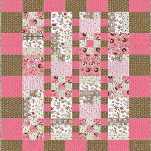 Bunny Love quilt pattern  42 X 48 inches baby quilt pieced beginner