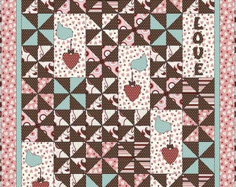 Love Birds patrón de edredón digital colgante de pared para la primavera 44 X 50 pulgadas edredón de bebé