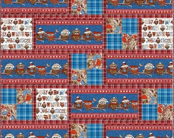 Owl Keep You Warm! Digital quilt pattern. 44 1/2" X 50 1/2" Flannellette  Baby Throw