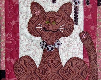 Skinnies: Patrón de edredón digital sofisticado para colgar en la pared 9 X 24"